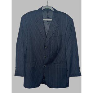 Lauren Ralph Lauren mens black pinstripe wool blazer size 40R
